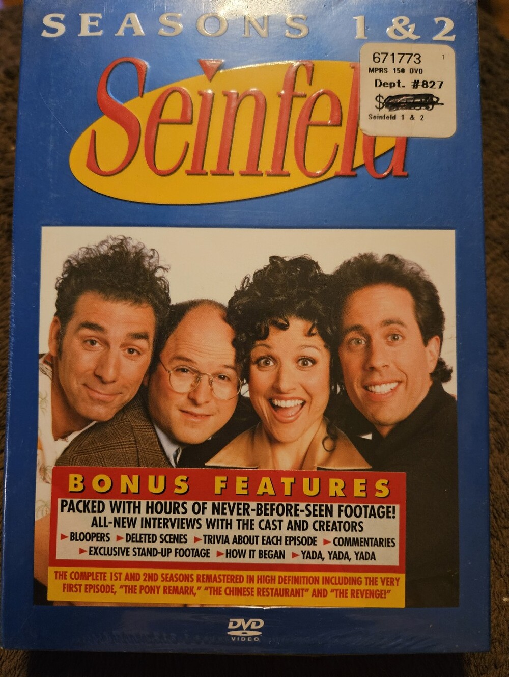 NWT Seinfeld Seasons 1 & 2 DVD Box Set